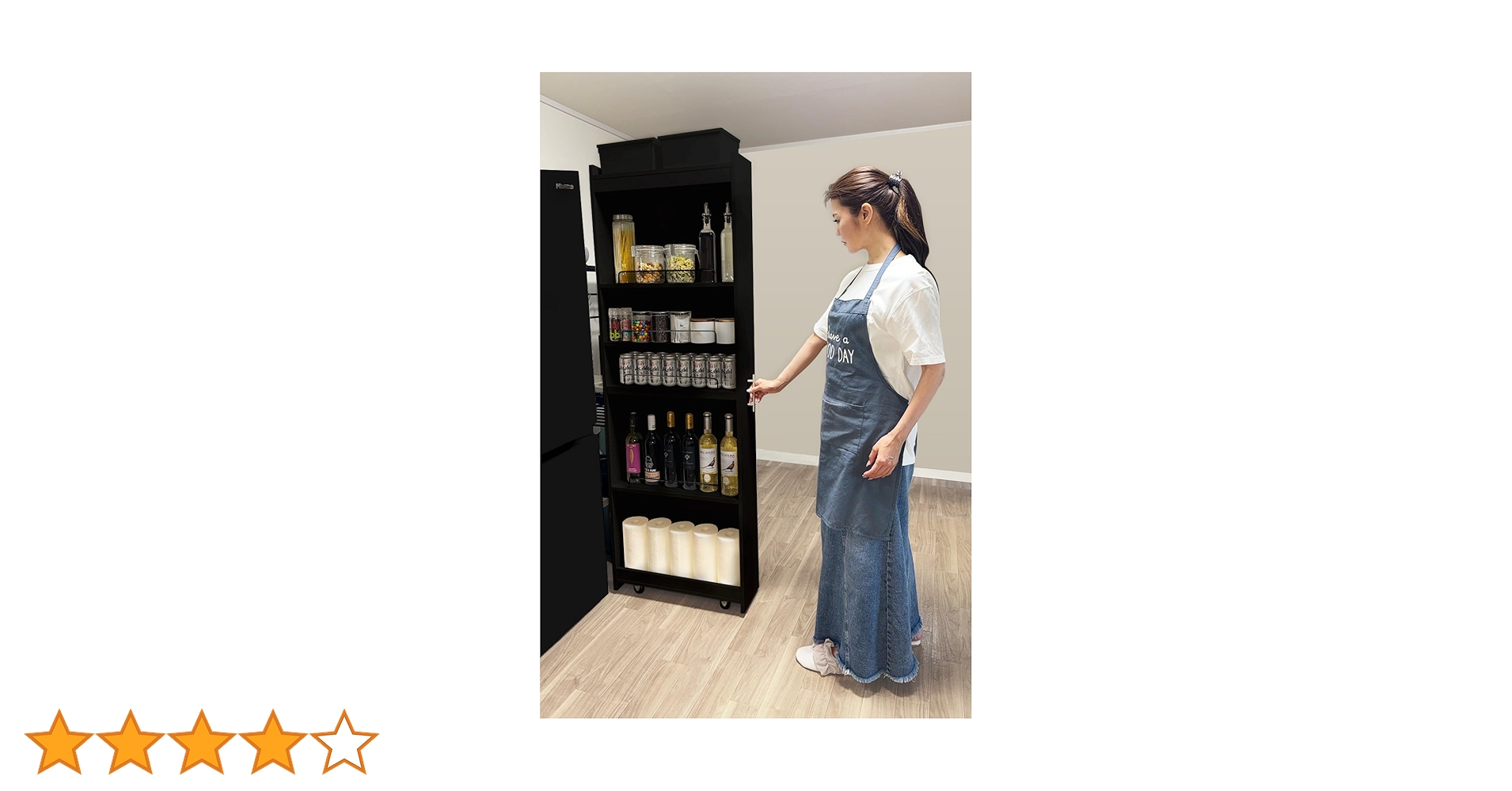 8tail キッチンワゴン 隙間収納 (幅20 奥行60,ブラック) 楽天市場】8tail キッチンワゴン 隙間収納 (幅20 奥行60